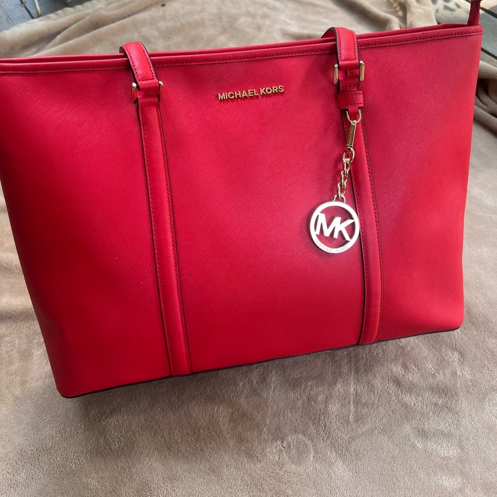 Michael Kors Vibrant Red Tote